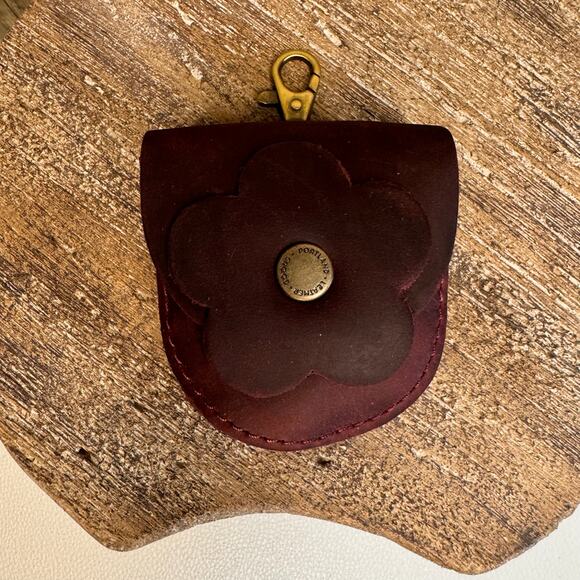 Portland Leather Petunia Pouch MERLOT Purse Charm FAST SHIP NEW - Picture 1 of 4